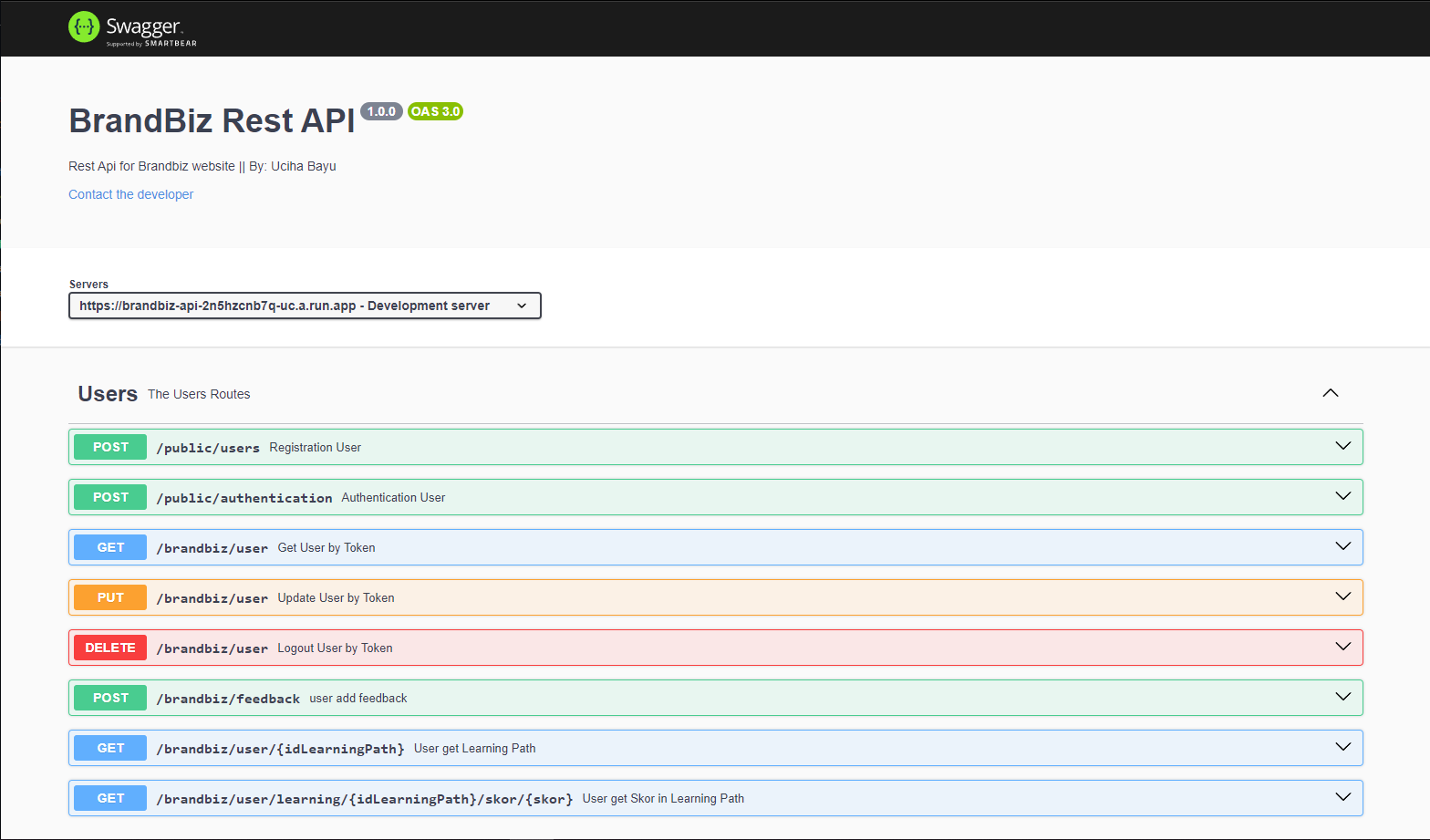 Rest Api Brandbiz